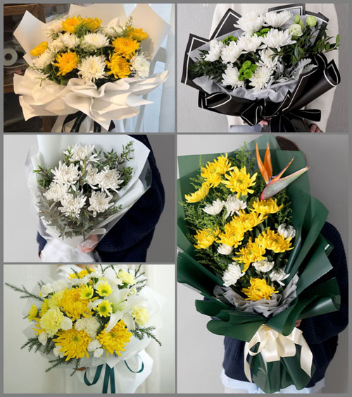 山东青岛莱西市马连庄镇西巨家村白事花束代送